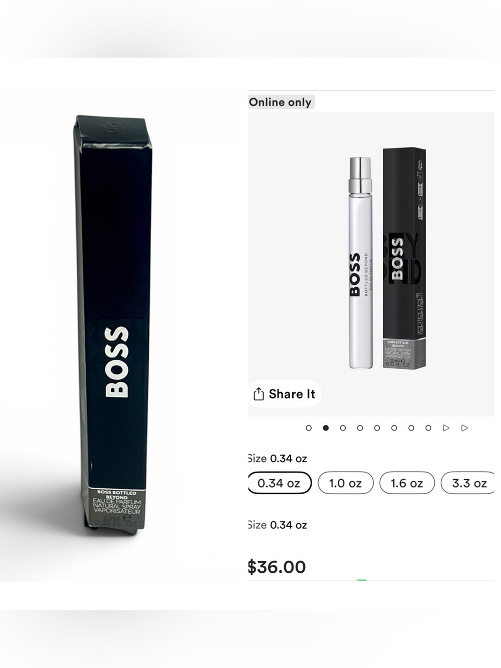 Hugo Boss BOSS Bottled Beyond Eau de Parfum Travel Spray 0.33 oz